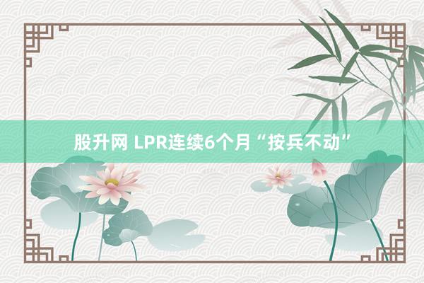 股升网 LPR连续6个月“按兵不动”